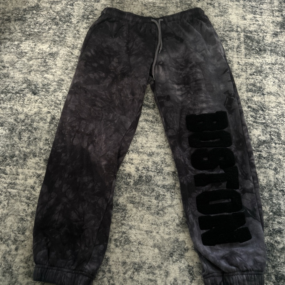 Charlotte Russe Black Velvet Track Pants with Unique Panel Design